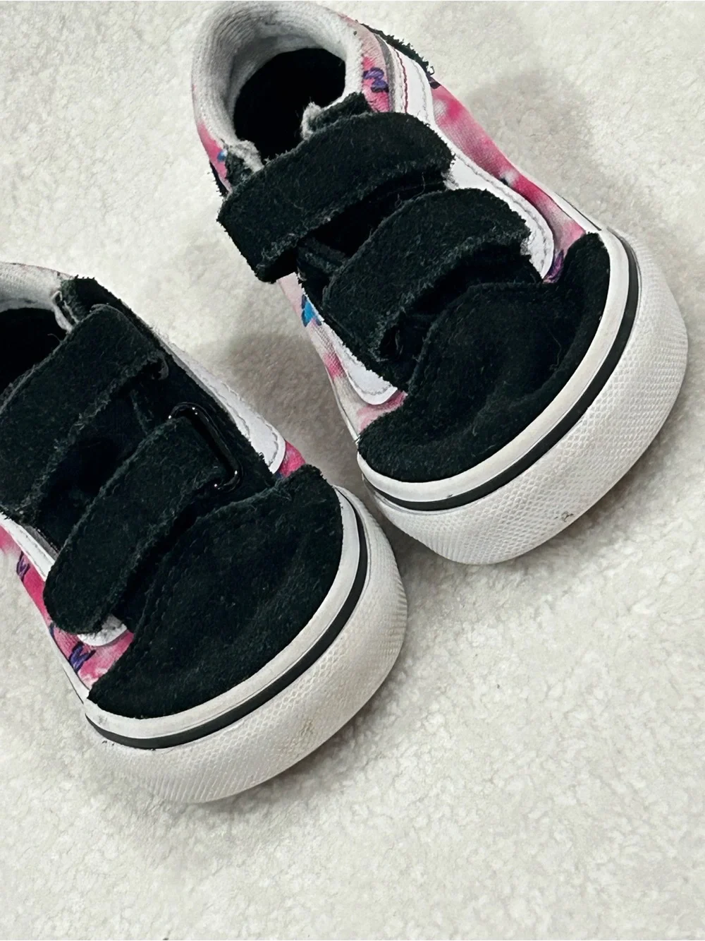 Vans Toddler Old Skool V Shoes butterfly dream print pink white size 5.5 girls